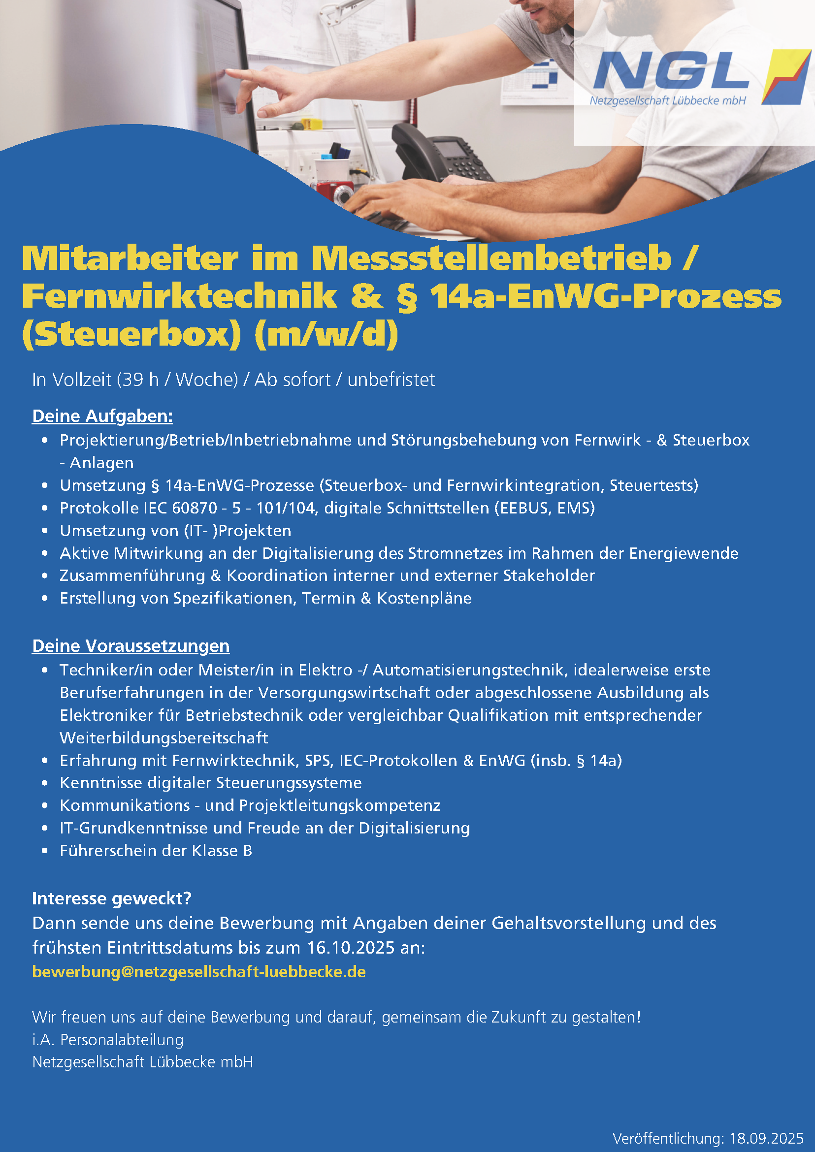 Mitarbeiter im Messstellenbetrieb